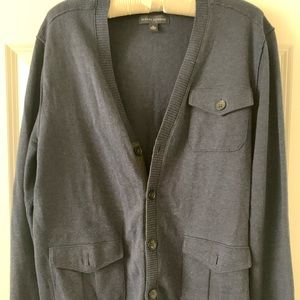 Men’s Banana Republic Navy Blue Cardigan - Medium